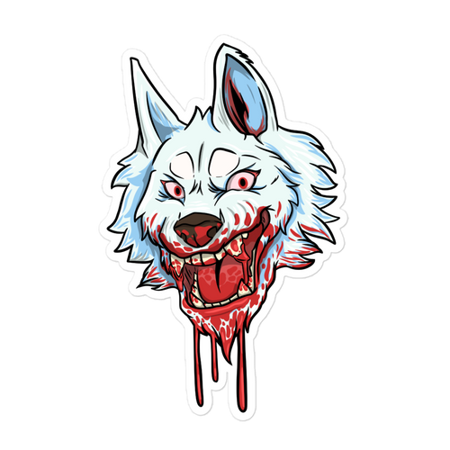 Blood Wolf Sticker 5.5x5.5"