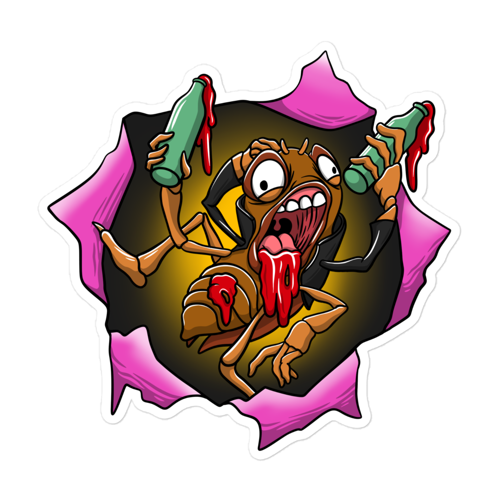 Blood Roach Sticker 5.5x5.5"