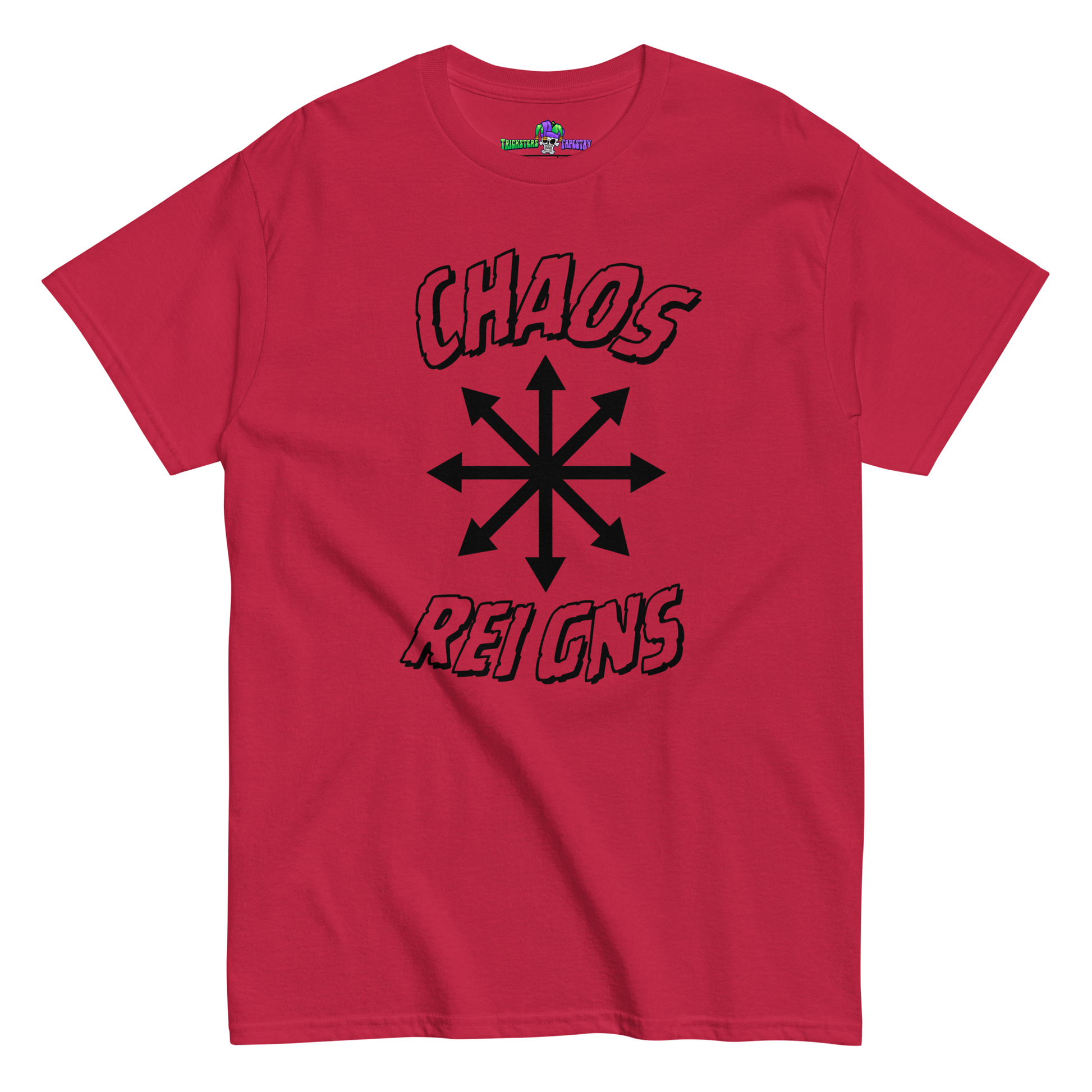 Chaos Reigns Tee Red Front