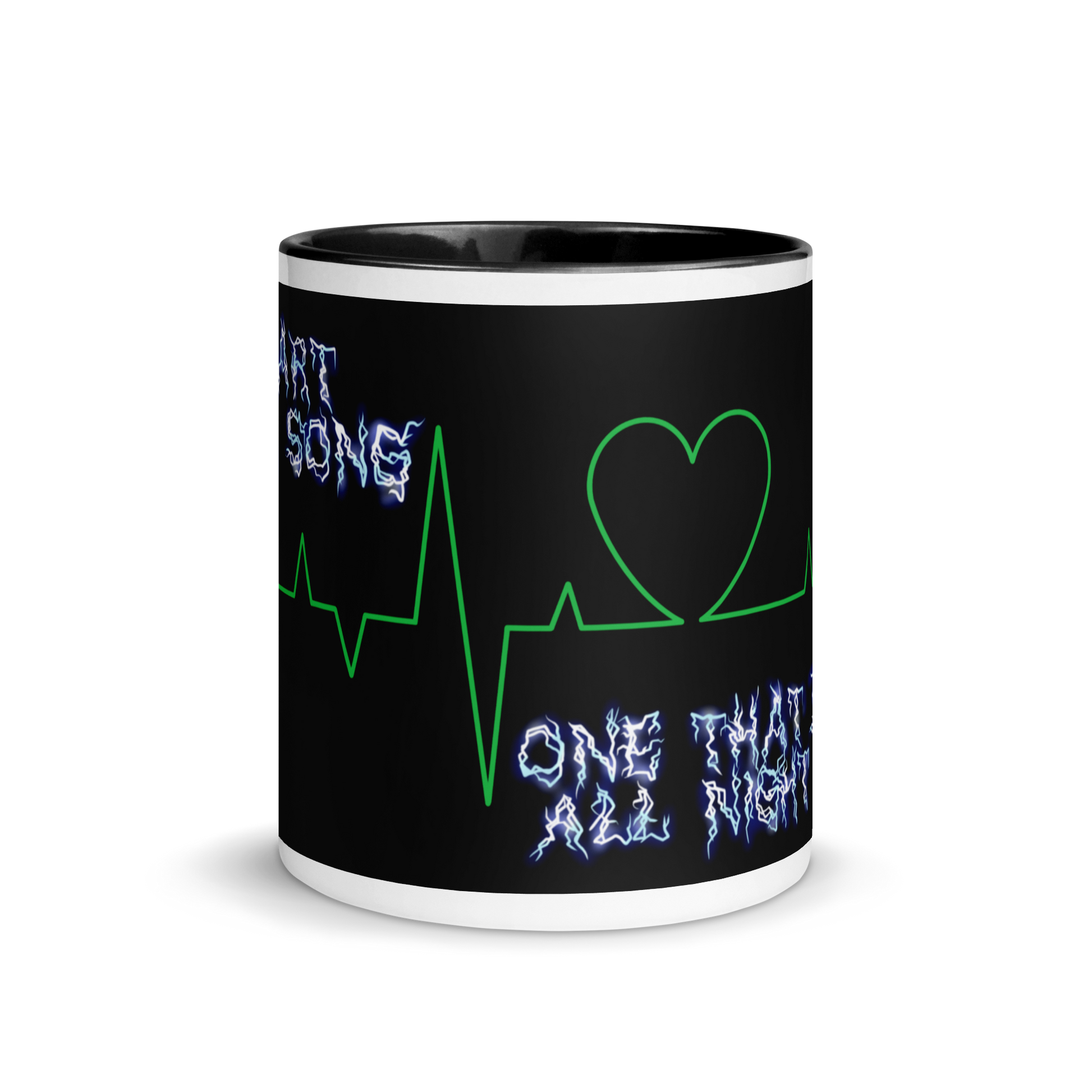 Heart monitor ceramic mug 11 oz front