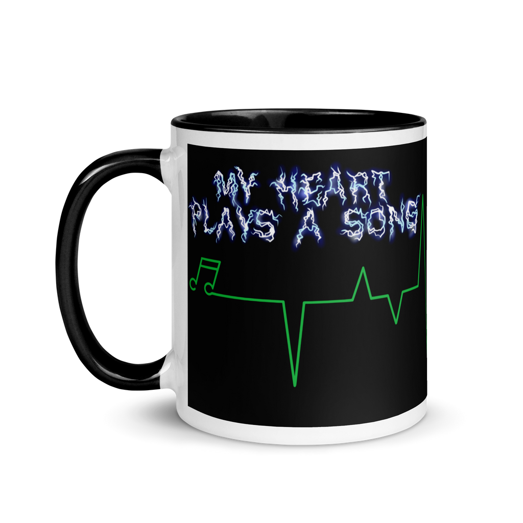 Heart monitor ceramic mug 11 oz right side