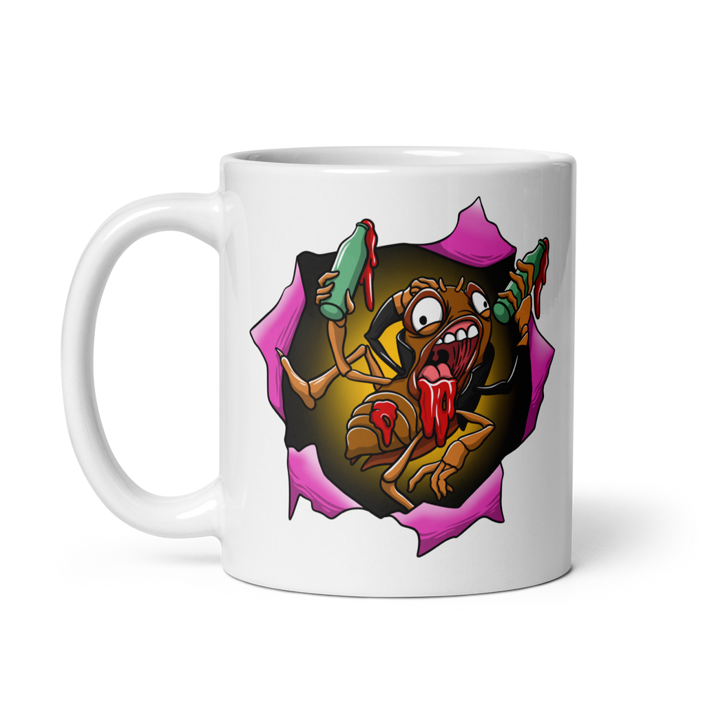 Blood Roach Ceramic Mug 11 oz right side