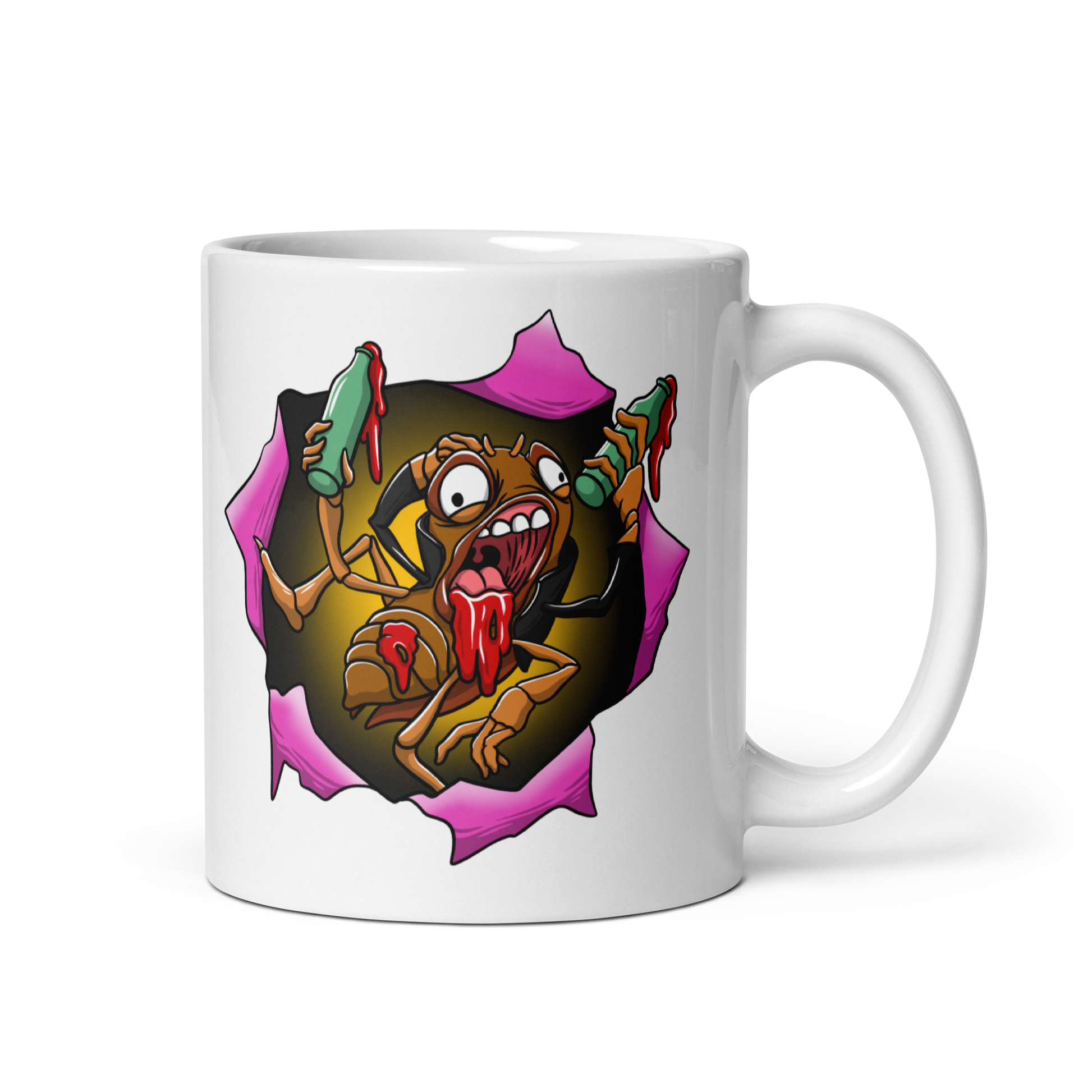 Blood Roach Ceramic Mug 20 oz left side