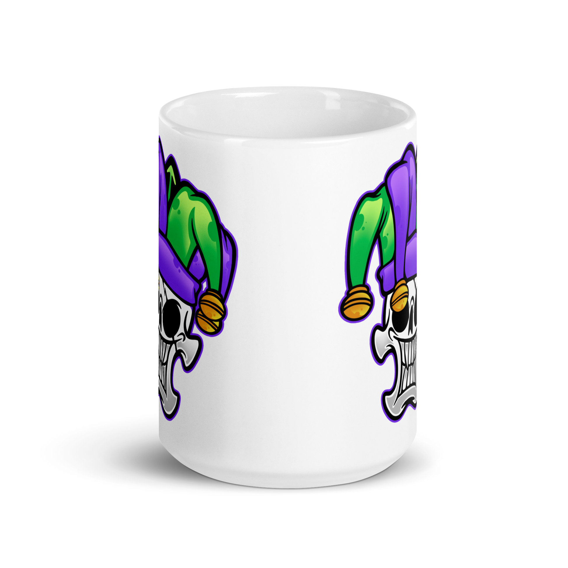 Jester Ceramic Mug 15 oz front