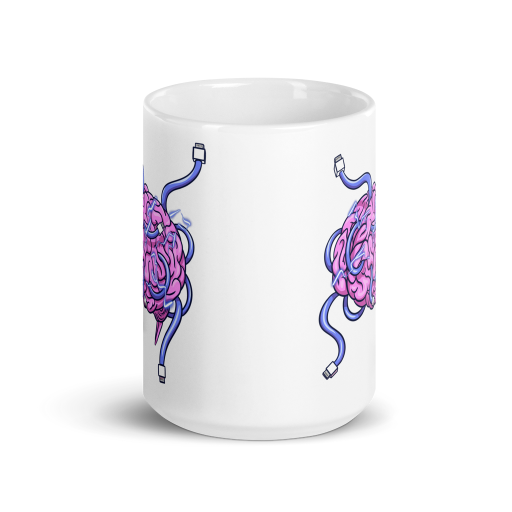 Wired Brain Ceramic Mug 15 oz front