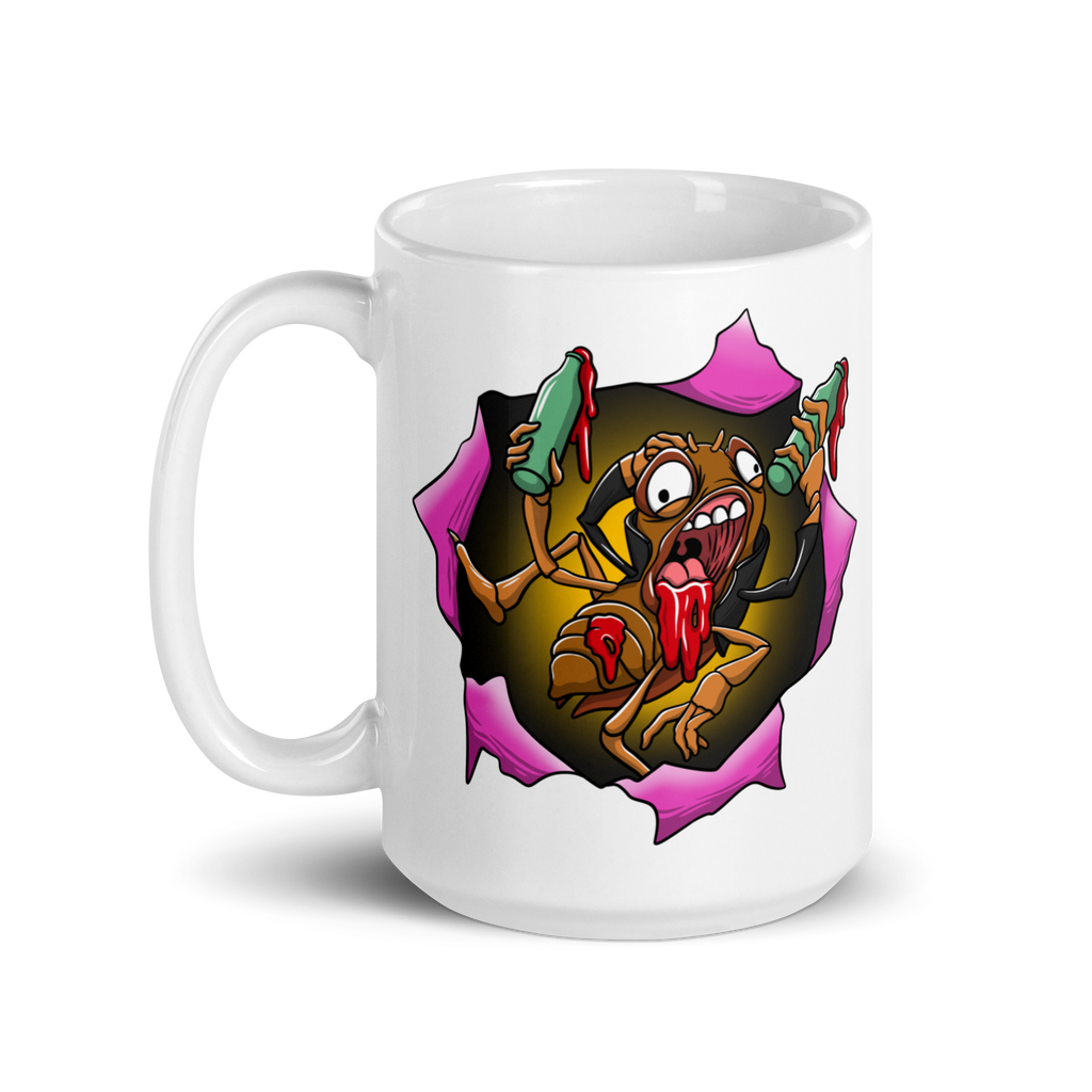 Blood Roach Ceramic Mug 15 oz right side