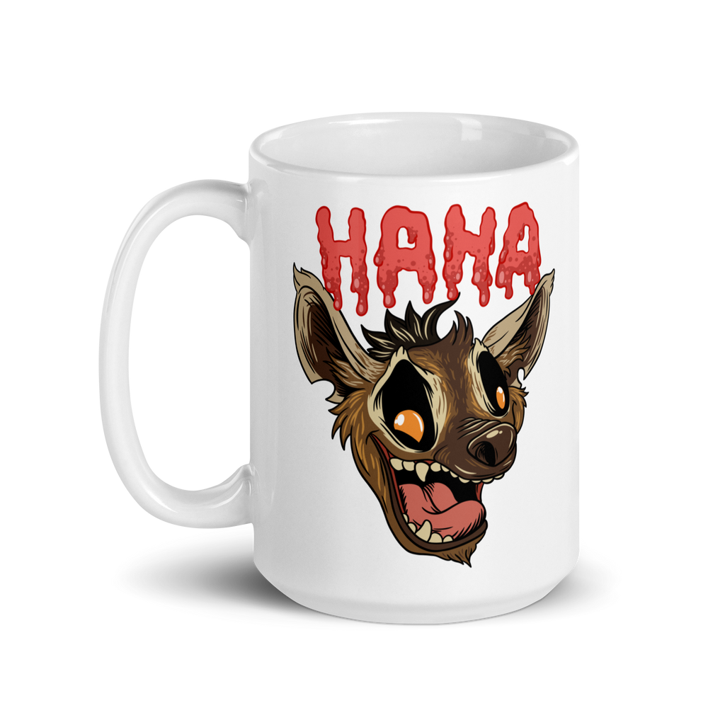 HaHa Hyena Ceramic Mug 15 oz right side
