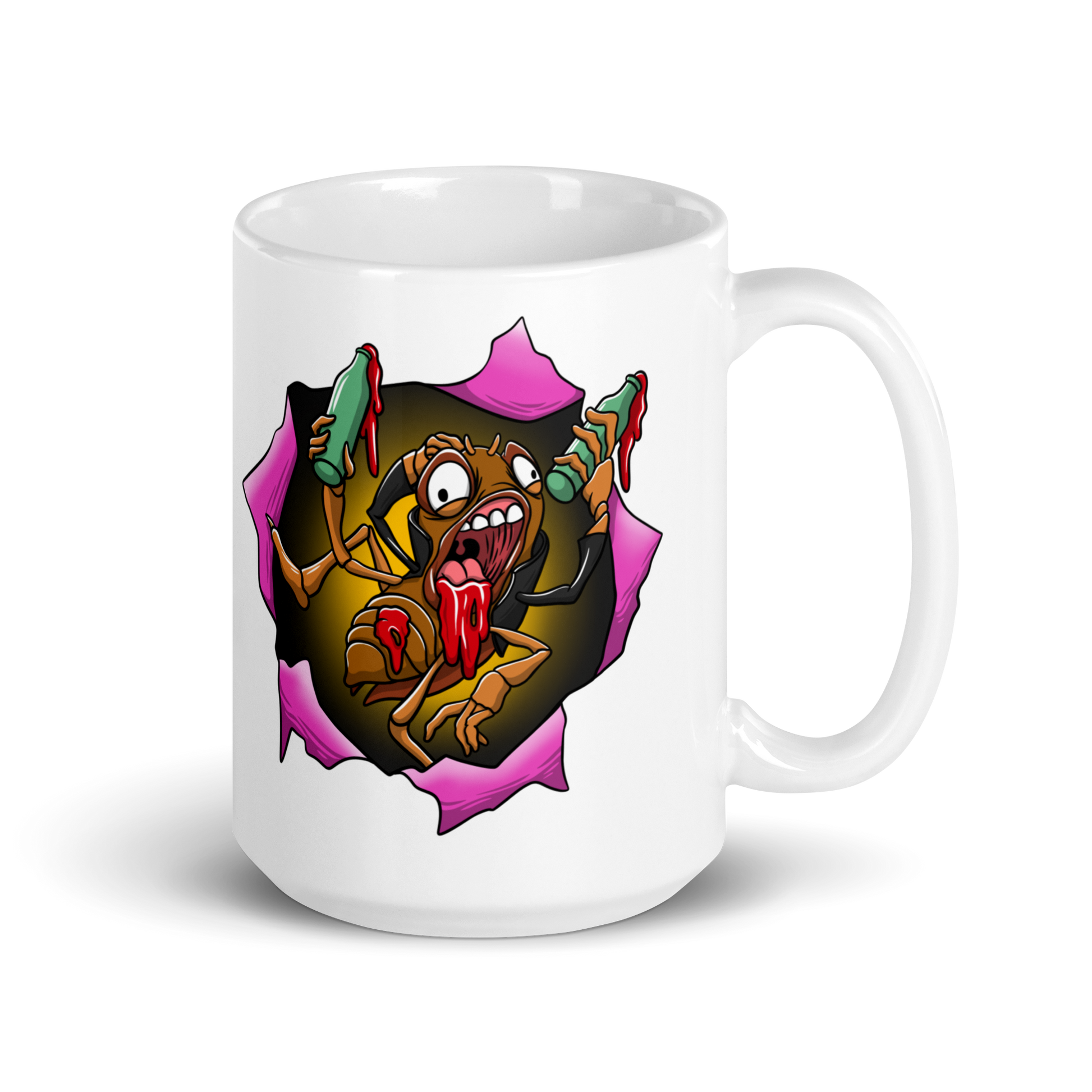 Blood Roach Ceramic Mug 15 oz left side