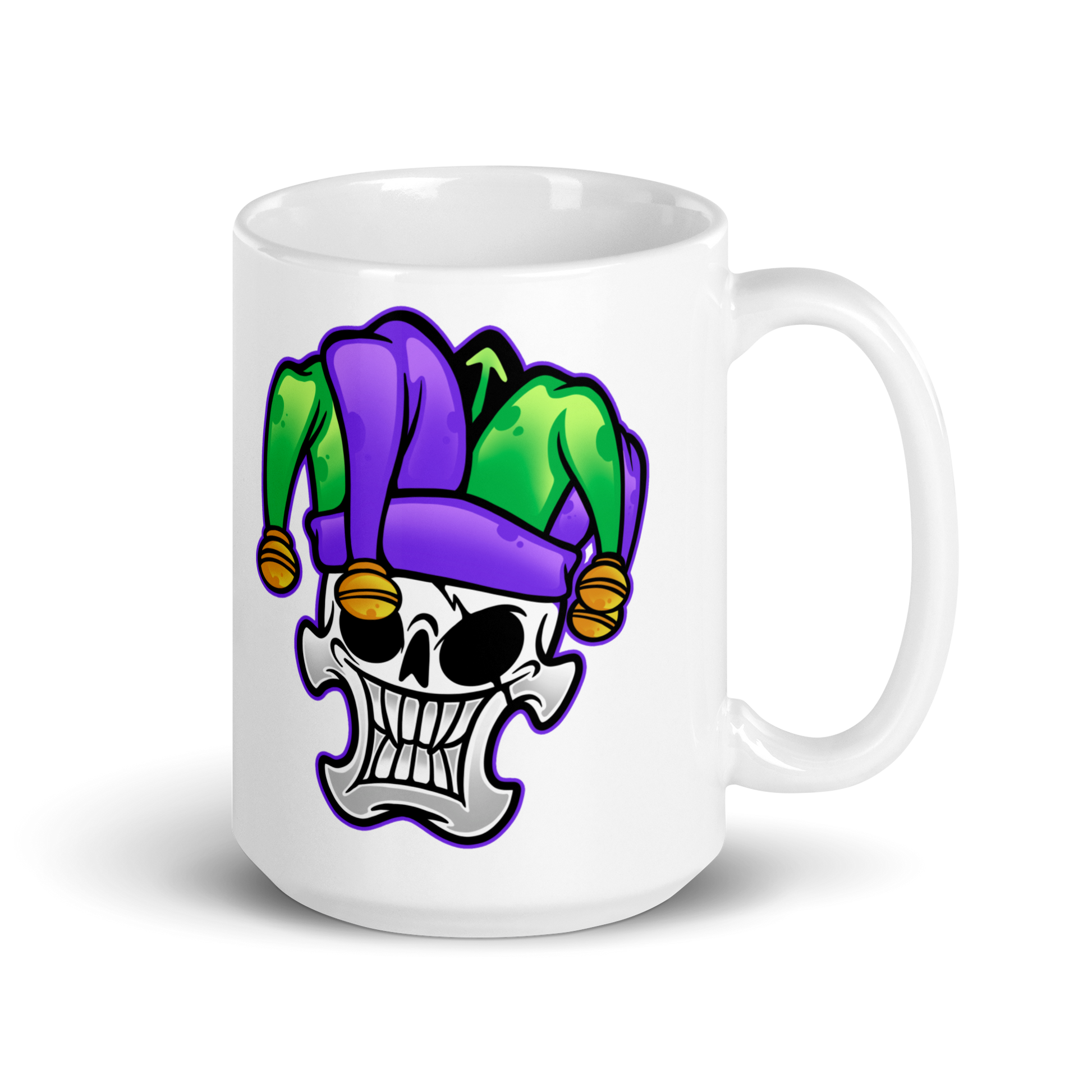 Jester Ceramic Mug 15 oz left side