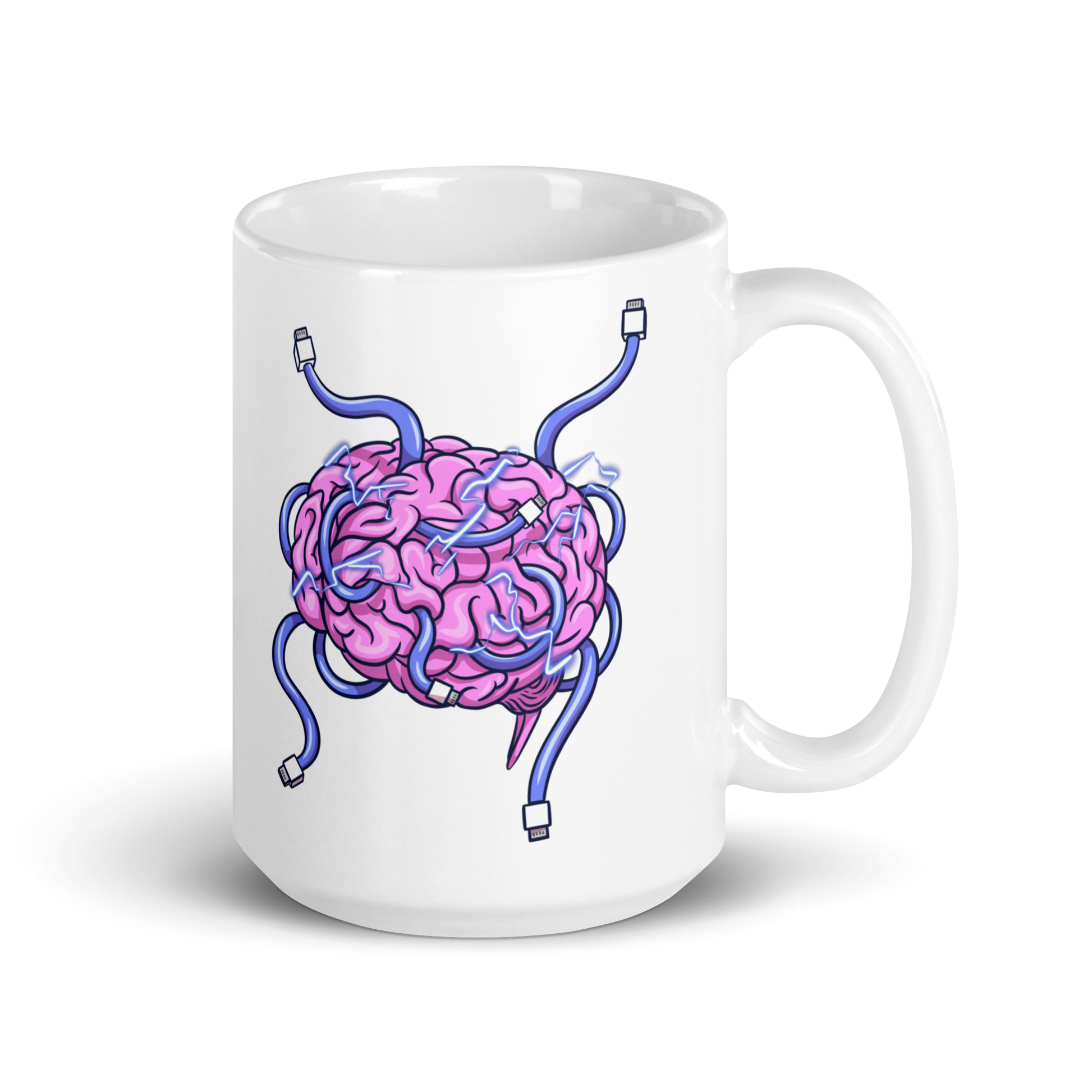 Wired Brain Ceramic Mug 15 oz left side