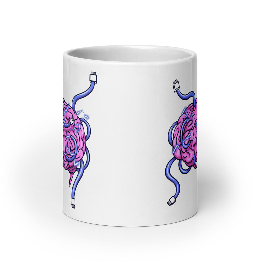 Wired Brain Ceramic Mug 20 oz front