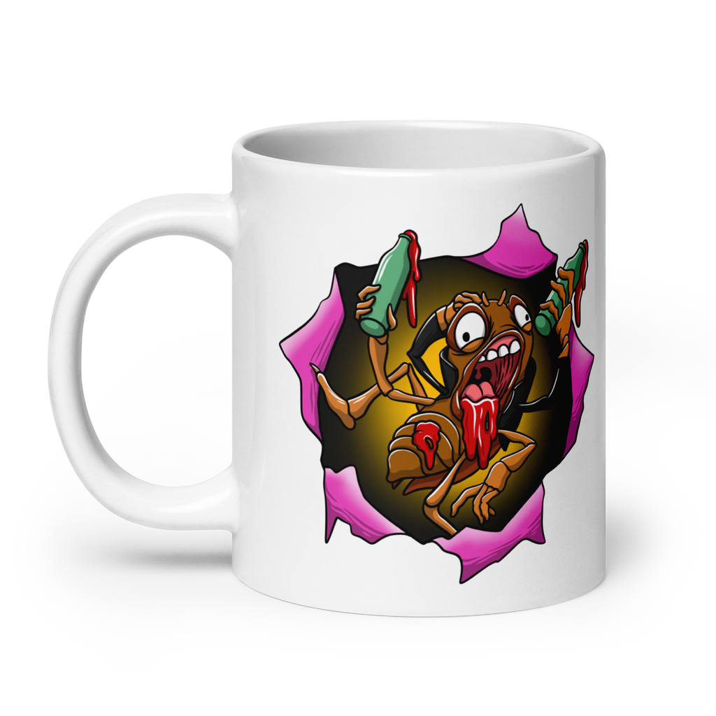 Blood Roach Ceramic Mug 20 oz right side