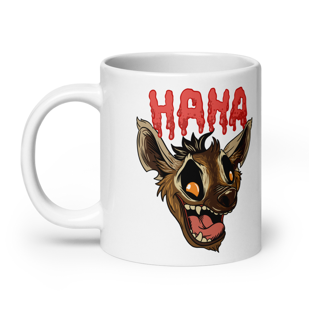 HaHa Hyena Ceramic Mug 20 oz right side