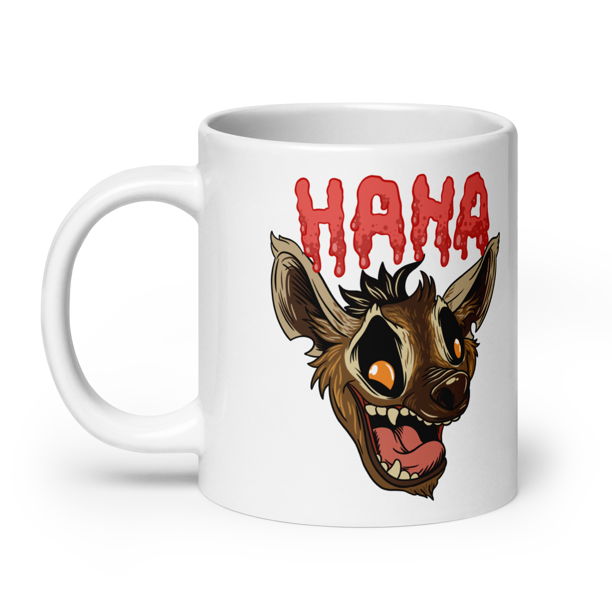 HaHa Hyena Ceramic Mug 20 oz right side