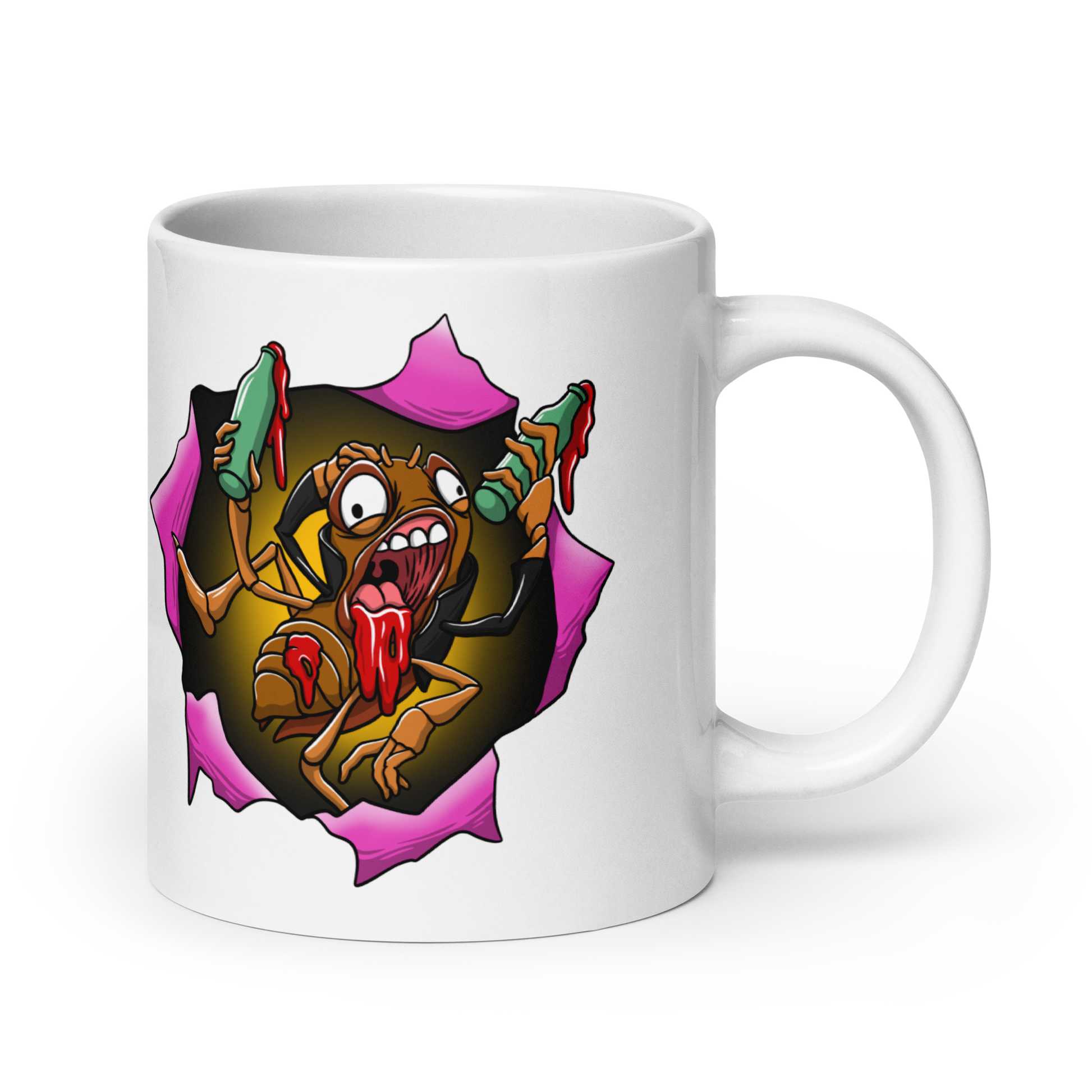 Blood Roach Ceramic Mug 11 oz right side