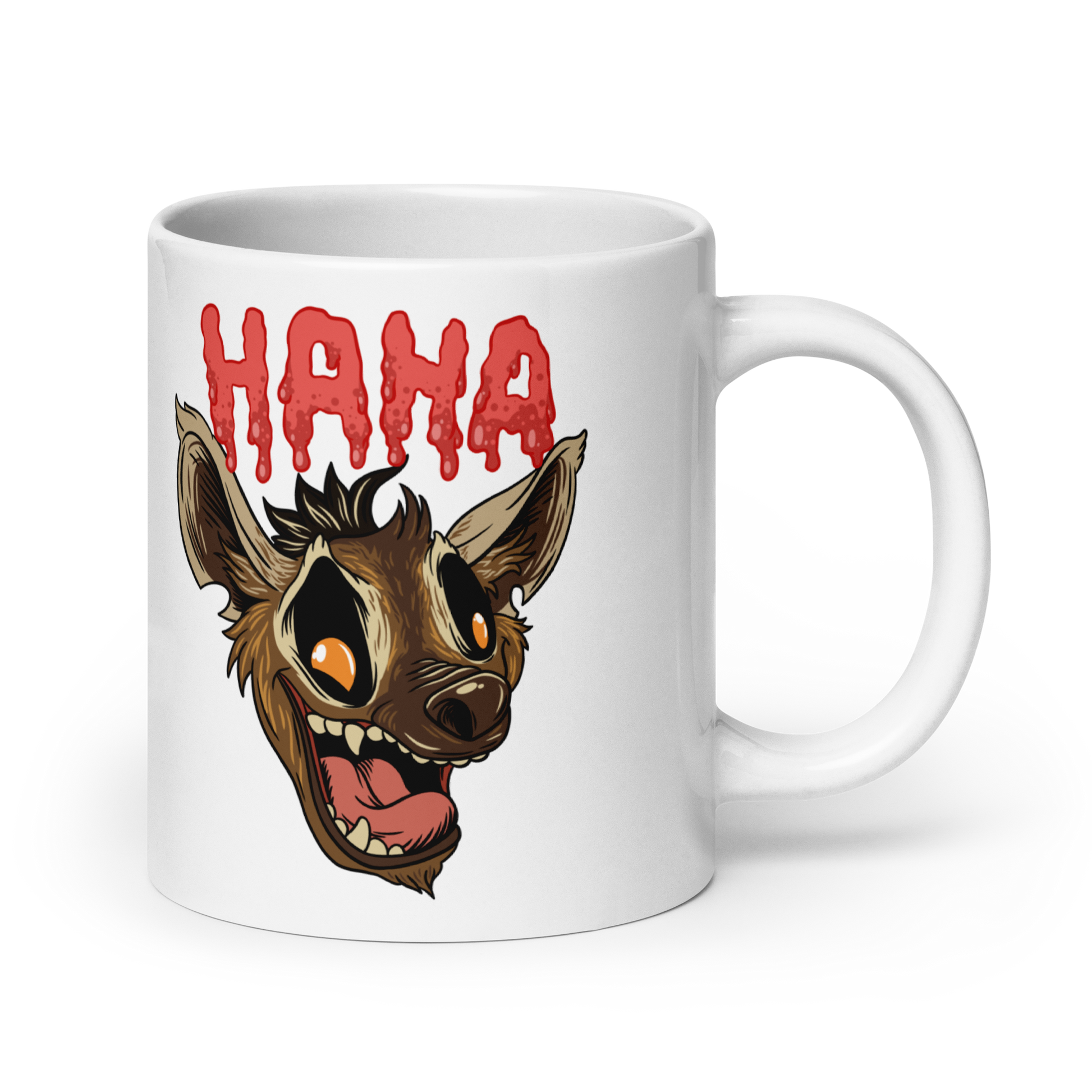 HaHa Hyena Ceramic Mug 20 oz left side